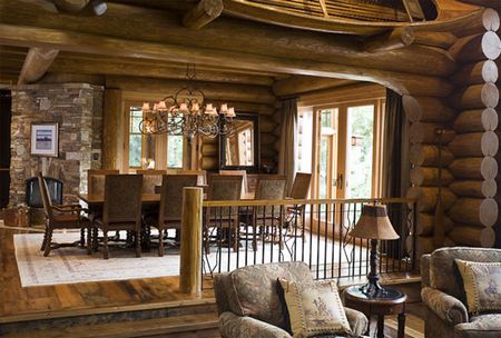 Дачный деревянный дом — выбираем стиль интерьера.