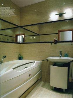 Минималистический интерьер ванной комнаты